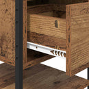 vidaXL Éjjeliszekrény fiókkal 2 pcs Régi fa 40 x 42 x 56 cm Faanyag