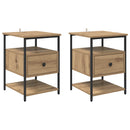 vidaXL Éjjeliszekrény 2 pcs Artisan tölgy 40 x 42 x 56 cm Faanyag