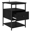 vidaXL Éjjeliszekrény 2 pcs Fekete tölgy 40 x 42 x 56 cm Faanyag