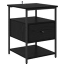 vidaXL Éjjeliszekrény 2 pcs Fekete tölgy 40 x 42 x 56 cm Faanyag