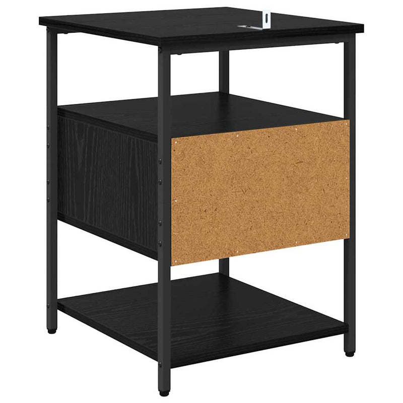 vidaXL Éjjeliszekrény 2 pcs Musta tammi 40 x 42 x 56 cm Faanyag