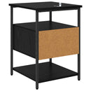 vidaXL Éjjeliszekrény 2 pcs Fekete tölgy 40 x 42 x 56 cm Faanyag