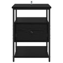 vidaXL Éjjeliszekrény 2 pcs Fekete tölgy 40 x 42 x 56 cm Faanyag