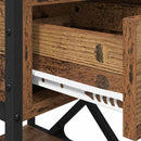 vidaXL Éjjeliszekrény fiókkal Régi fa 40 x 42 x 55 cm Faanyag