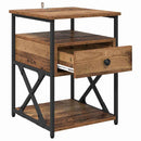 vidaXL Éjjeliszekrény fiókkal 2 pcs Régi fa 40 x 42 x 55 cm Faanyag