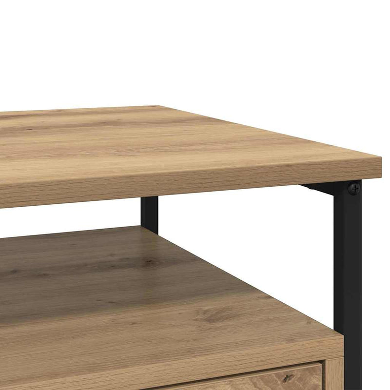 vidaXL Éjjeliszekrény 2 pcs kézműves tölgy 40 x 42 x 55 cm Faanyag