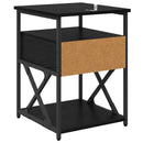 vidaXL Éjjeliszekrény 2 pcs Fekete tölgy 40 x 42 x 55 cm Faanyag