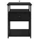 vidaXL Éjjeliszekrény 2 pcs Musta tammi 40 x 42 x 55 cm Faanyag