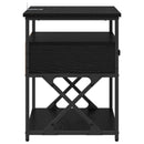 vidaXL Éjjeliszekrény 2 pcs Fekete tölgy 40 x 42 x 55 cm Faanyag