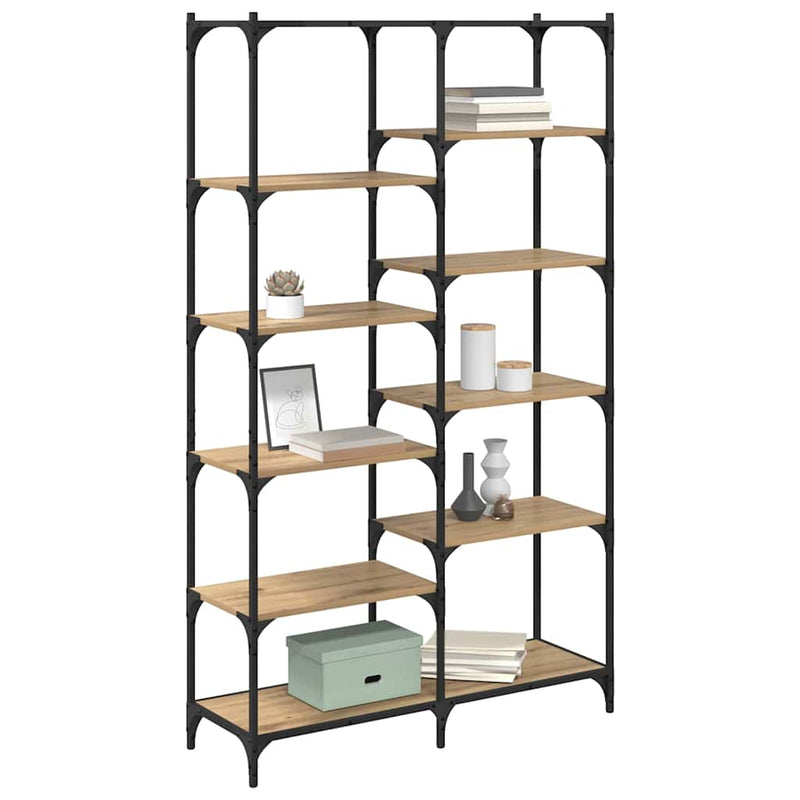 vidaXL Könyvespolc kézműves tölgy 100 x 32 x 170 cm Faanyag