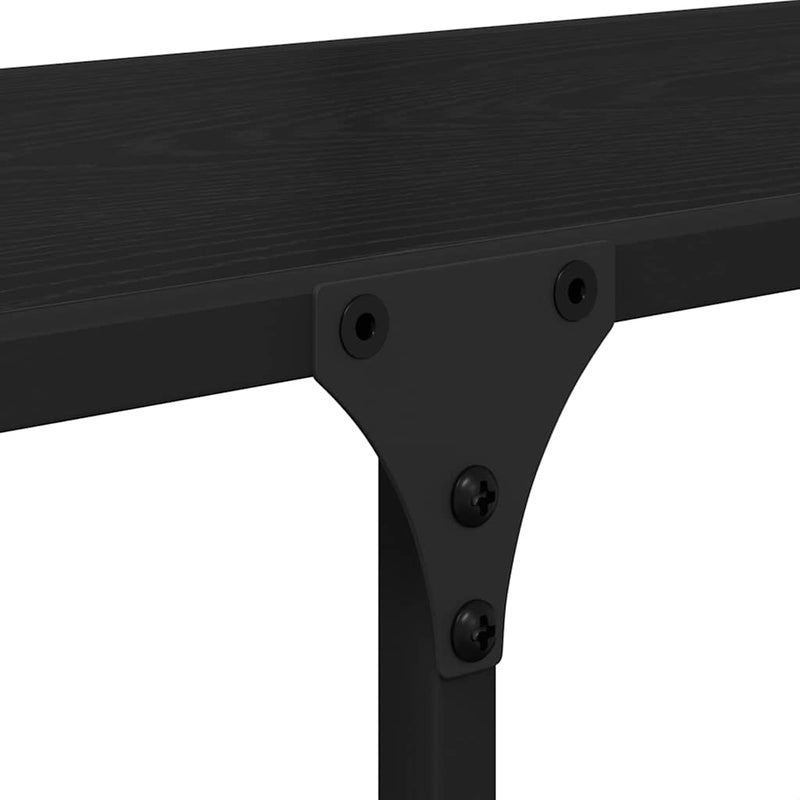 vidaXL Könyvespolc Musta tammi 100 x 32 x 170 cm Faanyag