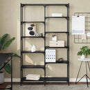 vidaXL Könyvespolc Musta tammi 100 x 32 x 170 cm Faanyag