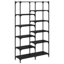 vidaXL Könyvespolc Musta tammi 100 x 32 x 170 cm Faanyag