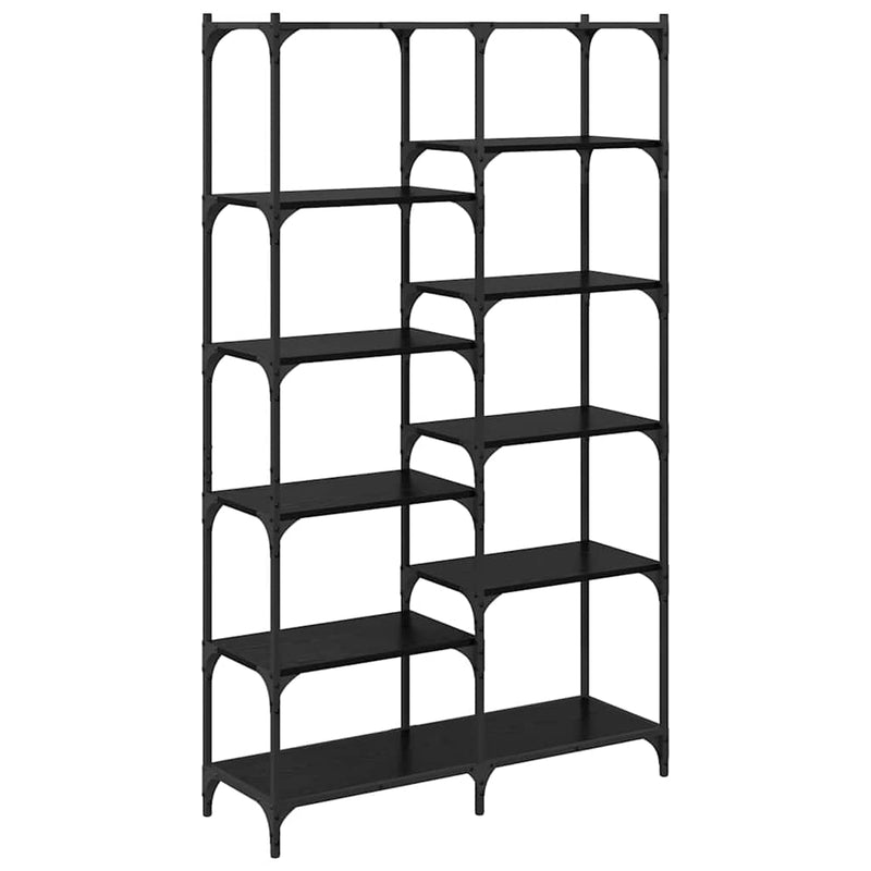 vidaXL Könyvespolc Musta tammi 100 x 32 x 170 cm Faanyag