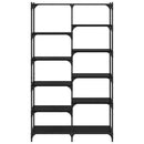 vidaXL Könyvespolc Musta tammi 100 x 32 x 170 cm Faanyag