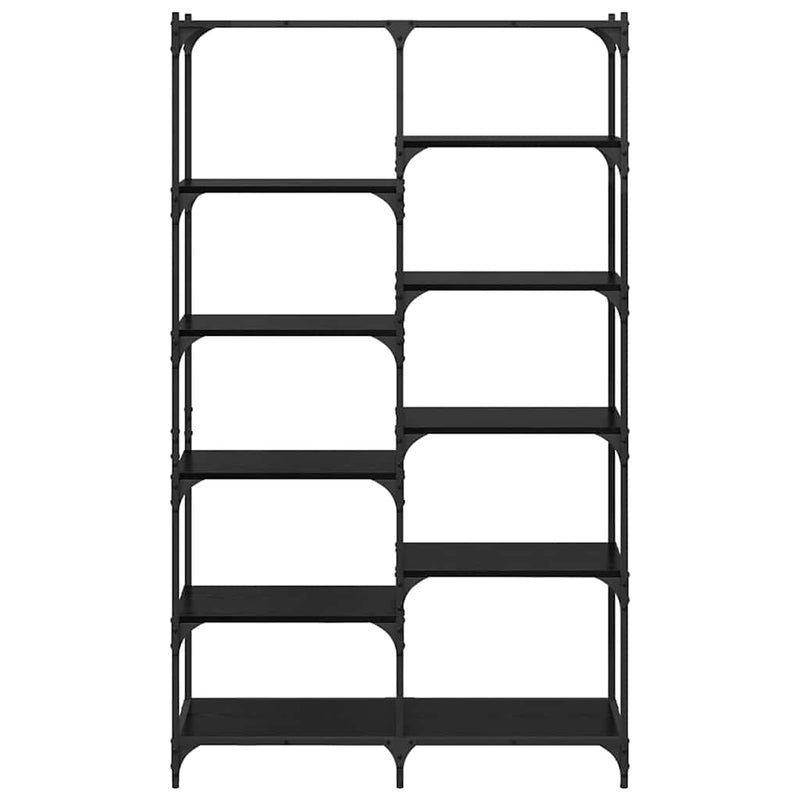 vidaXL Könyvespolc Musta tammi 100 x 32 x 170 cm Faanyag