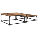 vidaXL Dohányzóasztal 2 pcs Öreg fa Faanyag