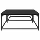 vidaXL Dohányzóasztal 2 pcs Fekete tölgy Faanyag