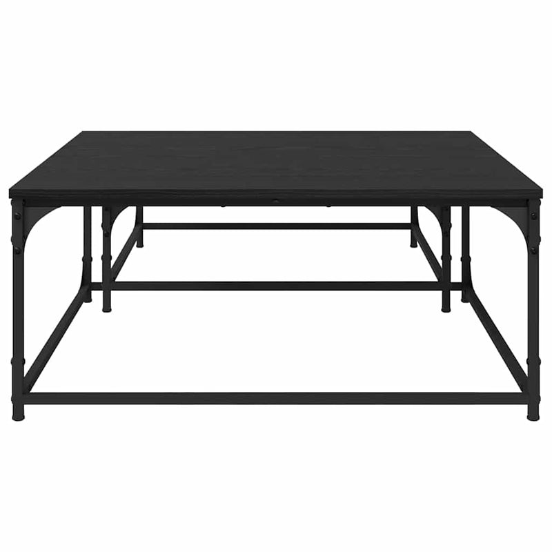 vidaXL Dohányzóasztal 2 pcs Fekete tölgy Faanyag