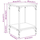 vidaXL Dohányzóasztal Artisan tölgy 40 x 40 x 55 cm Faanyag