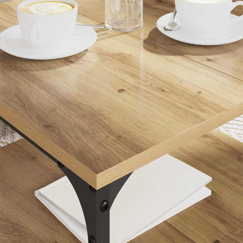 vidaXL Dohányzóasztal Artisan tölgy 55 x 55 x 40 cm Faanyag