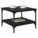 vidaXL Dohányzóasztal Fekete tölgy 55 x 55 x 40 cm Faanyag