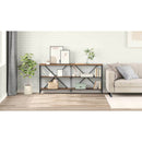 vidaXL Konzolasztal polcokkal Öreg fa 160 x 30 x 75 cm Faanyag