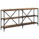 vidaXL Konzolasztal polcokkal Öreg fa 160 x 30 x 75 cm Faanyag