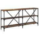 vidaXL Konzolasztal polcokkal Öreg fa 160 x 30 x 75 cm Faanyag