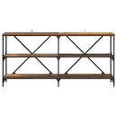 vidaXL Konzolasztal polcokkal Öreg fa 160 x 30 x 75 cm Faanyag