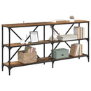 vidaXL Konzolasztal polcokkal Öreg fa 160 x 30 x 75 cm Faanyag