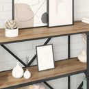 vidaXL Konzolasztal polcokkal Artisan tölgy 160 x 30 x 75 cm Faanyag