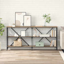 vidaXL Konzolasztal polcokkal Artisan tölgy 160 x 30 x 75 cm Faanyag