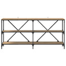 vidaXL Konzolasztal polcokkal Artisan tölgy 160 x 30 x 75 cm Faanyag