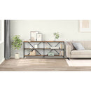 vidaXL Konzolasztal polcokkal Öreg fa 180 x 30 x 75 cm Faanyag