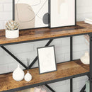 vidaXL Konzolasztal polcokkal Öreg fa 180 x 30 x 75 cm Faanyag