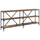 vidaXL Konzolasztal polcokkal Öreg fa 180 x 30 x 75 cm Faanyag