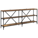 vidaXL Konzolasztal polcokkal Öreg fa 180 x 30 x 75 cm Faanyag