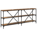 vidaXL Konzolasztal polcokkal Öreg fa 180 x 30 x 75 cm Faanyag
