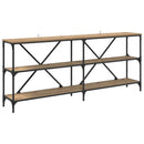 vidaXL Konzolasztal polcokkal Artisan tölgy 180 x 30 x 75 cm Faanyag