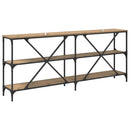 vidaXL Konzolasztal polcokkal Artisan tölgy 180 x 30 x 75 cm Faanyag