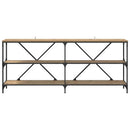 vidaXL Konzolasztal polcokkal Artisan tölgy 180 x 30 x 75 cm Faanyag