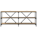 vidaXL Konzolasztal polcokkal Artisan tölgy 180 x 30 x 75 cm Faanyag
