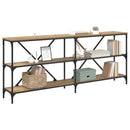 vidaXL Konzolasztal polcokkal Artisan tölgy 180 x 30 x 75 cm Faanyag