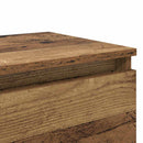 vidaXL Éjjeliszekrény fiókkal 2 pcs Régi fa 40 x 35 x 50 cm Faanyag