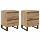 vidaXL Éjjeliszekrény 2 pcs kézműves tölgy 40 x 35 x 50 cm Faanyag