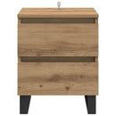 vidaXL Éjjeliszekrény 2 pcs kézműves tölgy 40 x 35 x 50 cm Faanyag