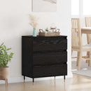 vidaXL Széf fiókkal Fekete tölgy 60 x 35 x 70 cm Faanyag