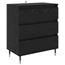 vidaXL Széf fiókkal Fekete tölgy 60 x 35 x 70 cm Faanyag