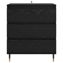 vidaXL Széf fiókkal Fekete tölgy 60 x 35 x 70 cm Faanyag